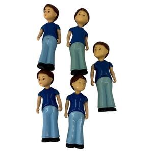Little Tikes dollhouse Family Figure Dad / Man short Sleeve blue Top blue pants